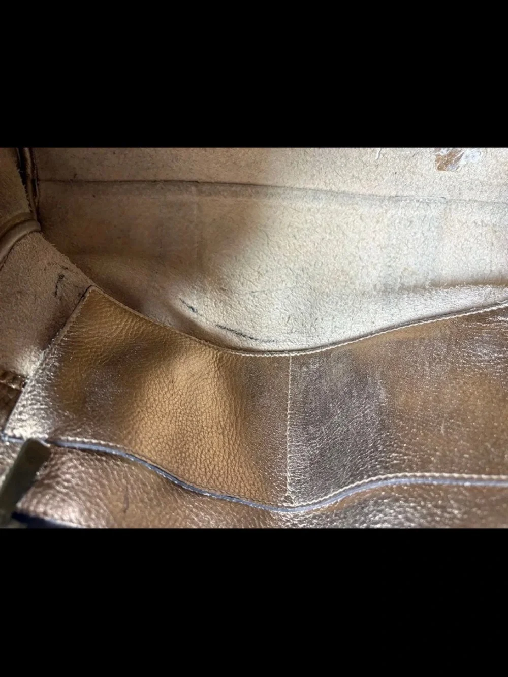 Mulberry Metallic Gold Pebbled Leather Shoulder Bag